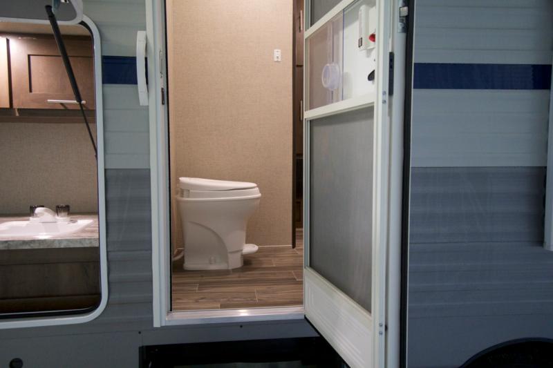 Shasta 32 DS Travel Trailer Bathroom Accessbile From Outside
